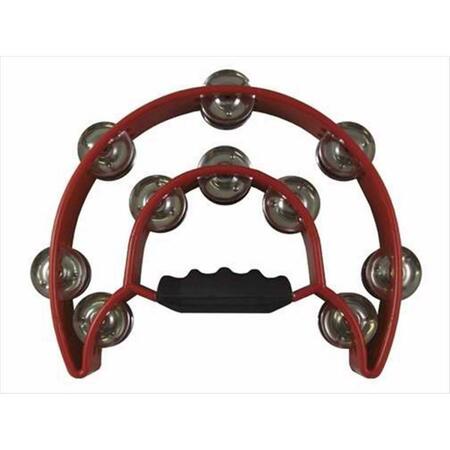 SKILLEDPOWER 64119 Instr Tambourine Double Moon With Double Cymbals Red SK36995